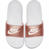 Nike Damen Badeschlappen Benassi JDI white/white-mtlc red bronze