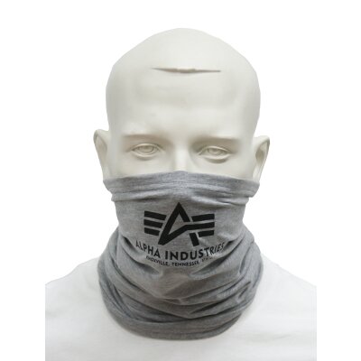 Alpha Industries Basic Logo Tube Mask grey heather/black