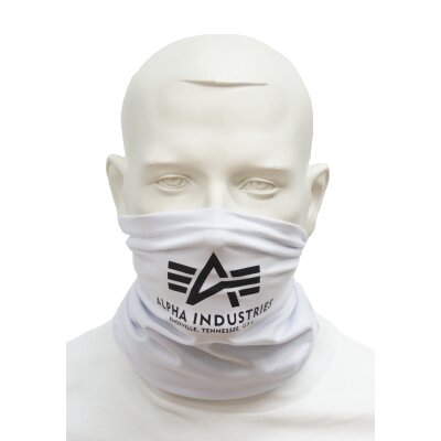 Alpha Industries Basic Logo Tube Mask white/black