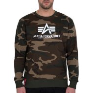 Alpha Industries Herren Sweater Basic Camo wdl camo 65