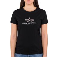 Alpha Industries Damen New Basic T-Shirt Foil Print...