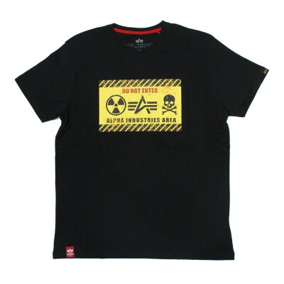 Alpha Industries Herren T-Shirt Radioactive black