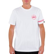 Alpha Industries Herren T-Shirt RBF Back Stripe white S