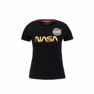 Alpha Industries Damen NASA PM T-Shirt Wmn black/gold