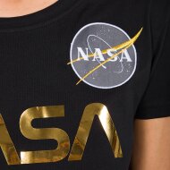 Alpha Industries Damen NASA PM T-Shirt Wmn black/gold