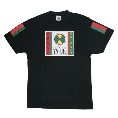 Cross Colours T-Shirt Label Logo black XL
