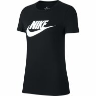 Nike Damen Sportswear Essential T-Shirt black/white XS