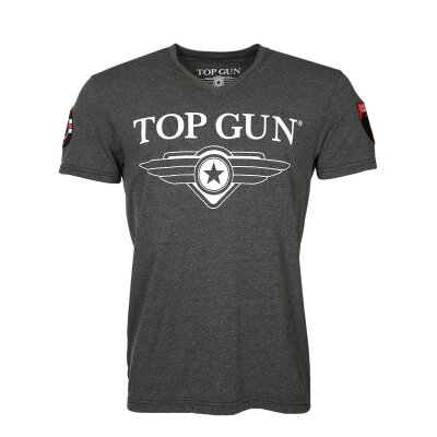 Top Gun T-Shirt Hyper mit Patches anthracite XL
