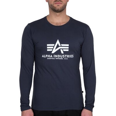 Alpha Industries Herren Longsleeve T-Shirt Basic LS navy