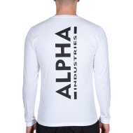 Alpha Industries Herren Longsleeve Back Print Heavy white