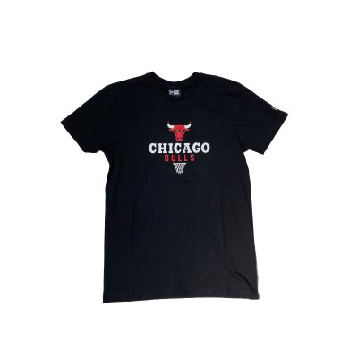 New Era Herren T-Shirt NBA Bold Chicago Bulls schwarz