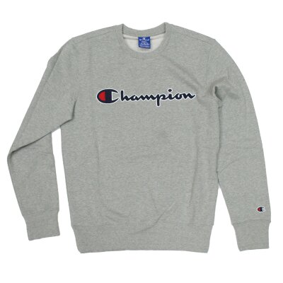 Champion Herren Crewneck Champion Logo grey
