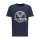 Carlo Colucci Herren T-Shirt mit silbernem 3D-Logo navy