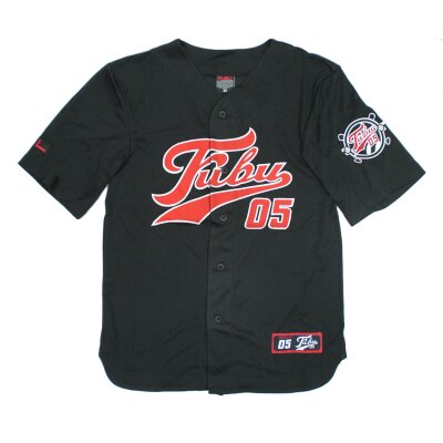 FUBU Varsity Baseball Jersey black/red/white