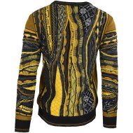 Carlo Colucci Herren Sweatshirt markant schwarz-gelb XXL