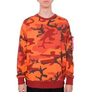 Alpha Industries Herren Sweater X-Fit Camo orange camo
