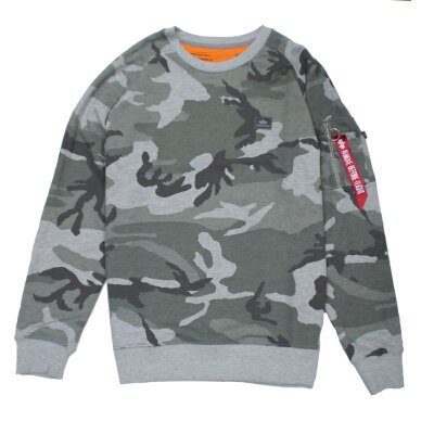 Alpha Industries Herren Sweater X-Fit Camo grey camo XL