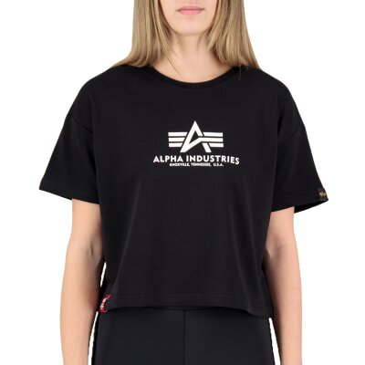 Alpha Industries Damen T-Shirt Basic Boxy Wmn black