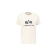 Alpha Industries Herren T-Shirt Basic Logo jet stream white