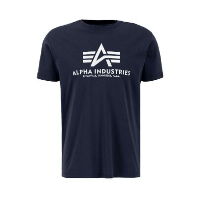 Alpha Industries Herren T-Shirt Basic Logo Reflective Print rep.blue 3XL