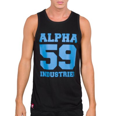 Alpha Industries Herren Tank Top 59 Neon Print black/neon blue
