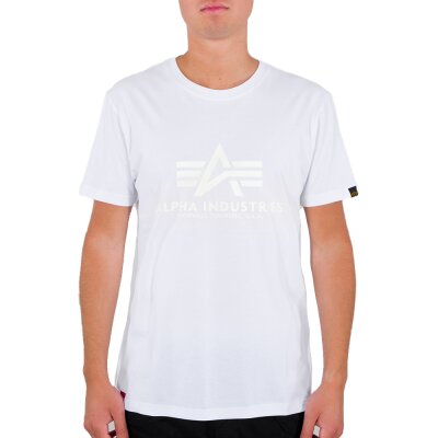 Alpha Industries Herren T-Shirt Basic Kryptonite white