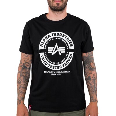Alpha Industries Herren T-Shirt TTP black/white