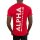 Alpha Industries Herren T-Shirt Backprint speed red