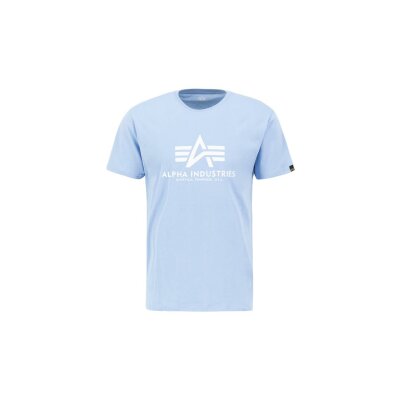Alpha Industries Herren T-Shirt Basic Logo light blue
