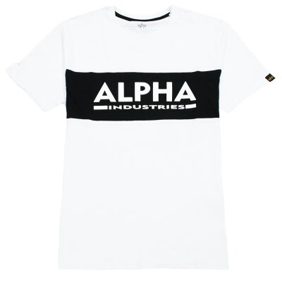 Alpha Industries Herren T-Shirt Alpha Inlay white/black