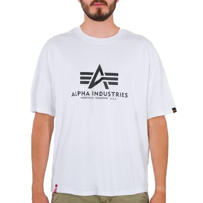 Alpha Industries Herren T-Shirt Basic OS Heavy white