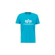Alpha Industries Herren T-Shirt Basic Logo blue lagoon