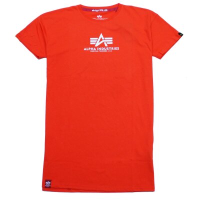 Alpha Industries Damen Basic Long T-Shirt atomic red M