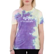 Alpha Industries Damen Basic T-Shirt Batik Wmn purple batik M