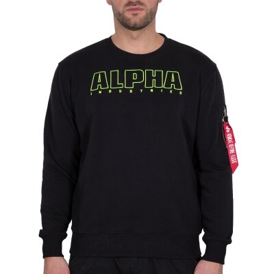 Alpha Industries Herren Sweater Embroidery black 3XL