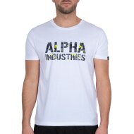 Alpha Industries Herren T-Shirt Camo Print T white/digi...