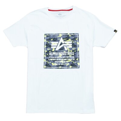 Alpha Industries Herren T-Shirt Camo block white/digi black camo