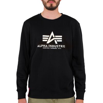 Alpha Industries Herren Sweater Basic Kryptonite black
