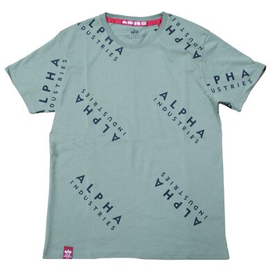 Alpha Industries Herren T-Shirt AOP olive