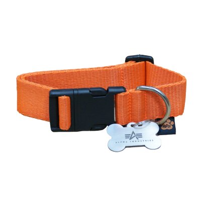 Alpha Industries Basic Dog-Tag Collar Hundehalsband alpha orange