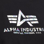 Alpha Industries Damen Basic T-Shirt COS Holografic Print black/silver crystal