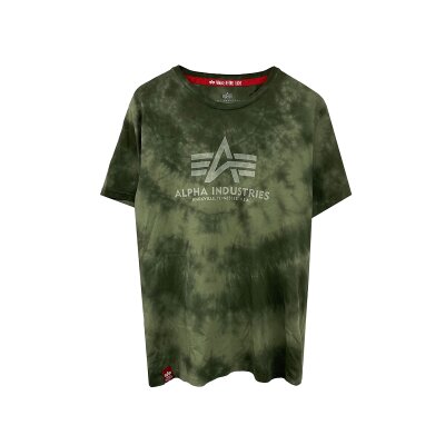 Alpha Industries Herren T-Shirt Basic Batik dark olive 3XL