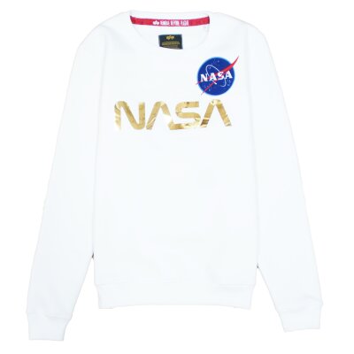 Alpha Industries Damen Sweater NASA PM Wmn white/gold
