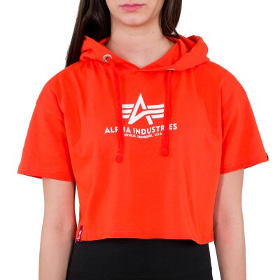 Alpha Industries Damen Basic Hooded T-Shirt COS Wmn atomic red