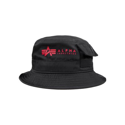 Alpha Industries Utility Bucket Hat black/red