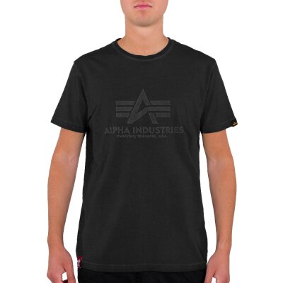 Alpha Industries Herren T-Shirt Oildye black S