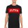 Alpha Industries Herren T-Shirt Alpha Inlay black/red