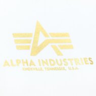 Alpha Industries Damen New Basic Sweater Wmn Foil Print white/yellow gold