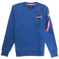 Alpha Industries Herren Sweater Space Shuttle NASA blue XXL
