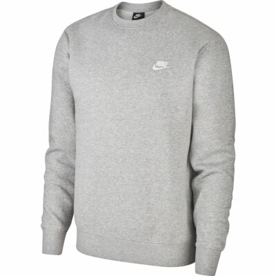 Nike Herren Sweater Sportswear Club Fleece dk grey heather/white